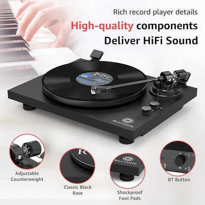Record Player Wireless Output Turntable Carbon Fiber Tonearm Vinyl Player - Image 8