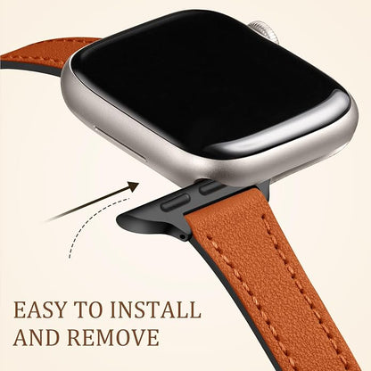 Charlam Slim Leather Band Compatible - Image 4