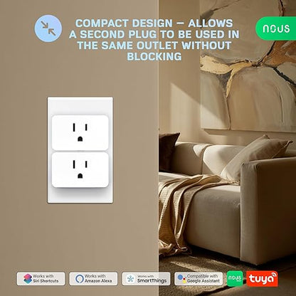 NOUS Wi-Fi Smart Plug 15A, Dual-Band 2.4GHz & 5GHz, Energy Monitoring, - Image 5