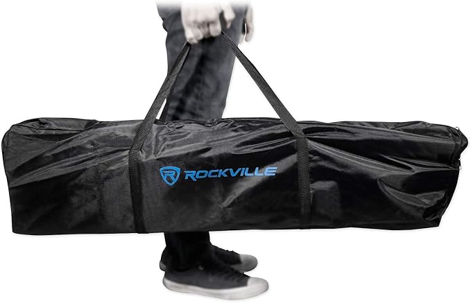 Rockville RTP82W 8 ft Adjustable Totem Light Stand, Carry Bags, 35mm Speaker - Image 7