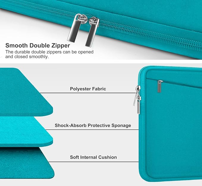 Laptop Sleeve Bag 15.6 inch, Durable Computer Carrying Bag Protective Case - Image 3