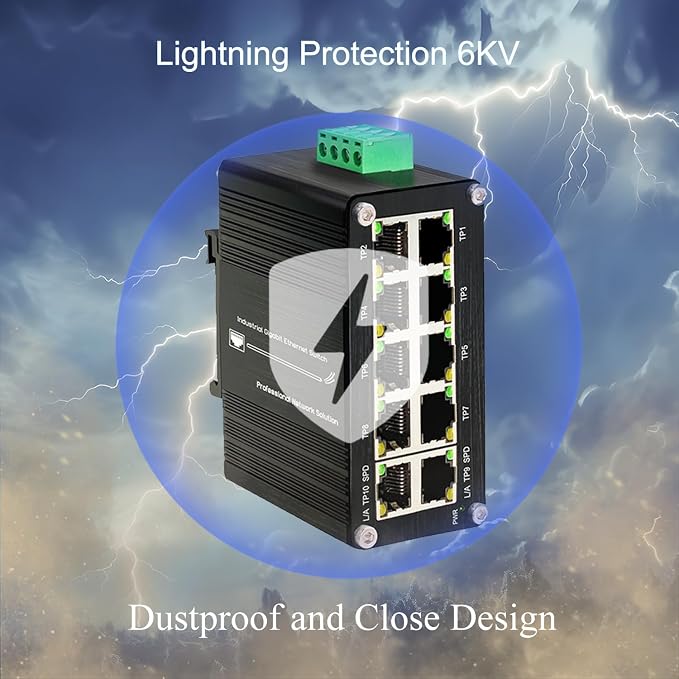 10-Port Gigabit Ethernet Switch, Industrial Design - Image 6