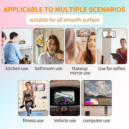 ZYCCER Double Sided Silicone Suction Phone Holder Mount, Compatible - Image 5