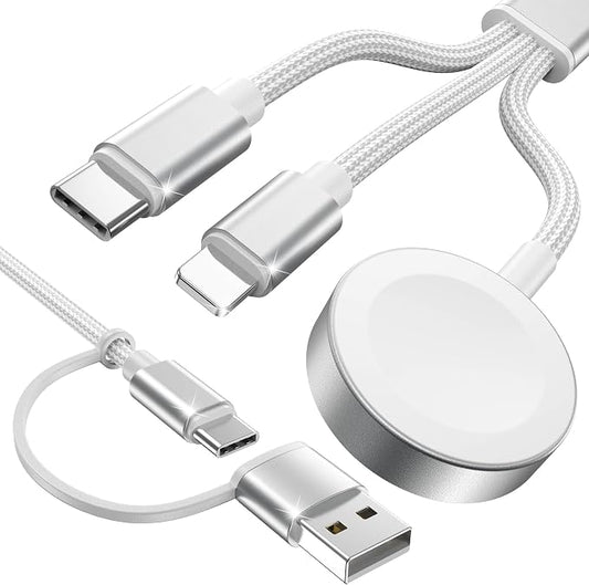 White-Upgraded 3 in 2 USB C Cable by ChargeBeyondPowerWithin