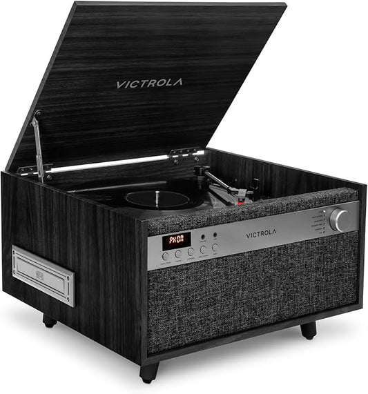 Victrola Century 6-in-1 Vinyl Record Player & Music Center – 3-Speed Turntable by Victrola