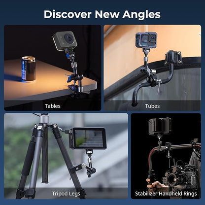SMALLRIG 7 Inch Magic Arm with Crab-Shaped Clamp, Arm with 1/4"-20 Screw and - Image 7