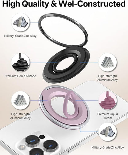 Magnetic Phone Grip for MagSafe Ring Holder, Magnet Phone Grip Stand Finger - Image 8