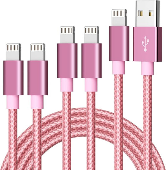 IDISON [MFi Certified 5Pack iPhone Charger USB Lightning Cable Nylon Braided by MPATIBY