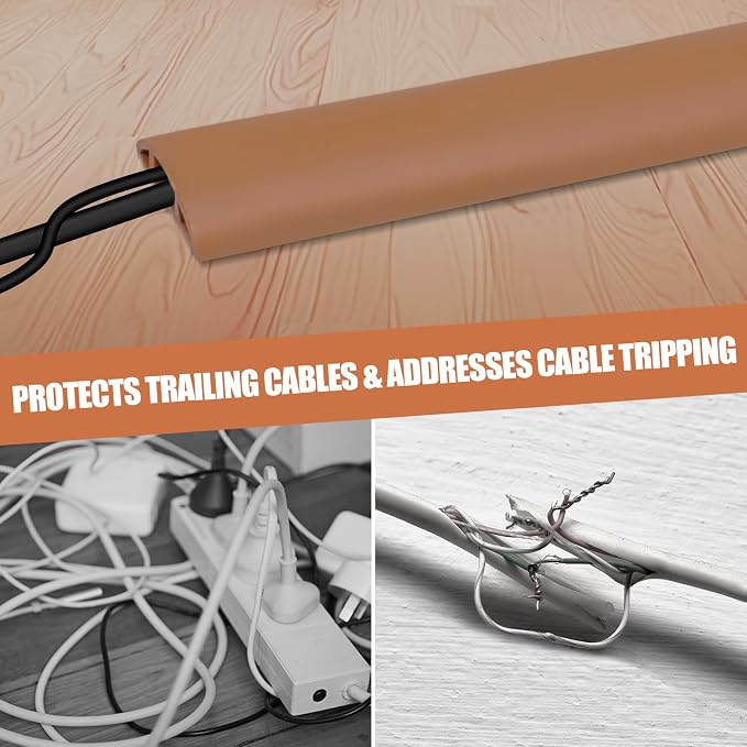 Floor Cord Cover Self Adhesive Cord Hider, 10FT Cable Management, Extension - Image 6