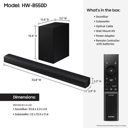 Samsung HW-B550D 3.1 ch Soundbar w/ Dolby Audio, Surround Sound expansion - Image 2