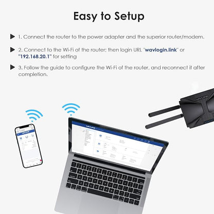 WiFi 6 AX3000 Dual Band Mesh Router, Wireless Gigabit Router - Image 8
