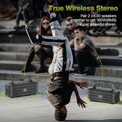 Bluetooth Speaker 120W Peak 80W Portable Wireless Hi-Fi Loud Outdoor IPX6 - Image 4