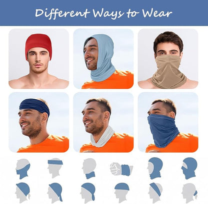 Geyoga 6 Pieces Summer UV Protection Cooling Neck Gaiter Face Clothing Neck - Image 4