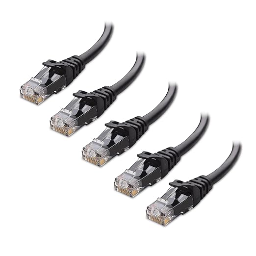 Cable Matters 10Gbps 5-Pack Snagless Cat 6 Ethernet Cable - 6ft by CableMatters