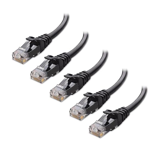 Cable Matters 10Gbps 5-Pack Snagless Short Cat 6 Ethernet Cable - 2ft by CableMatters