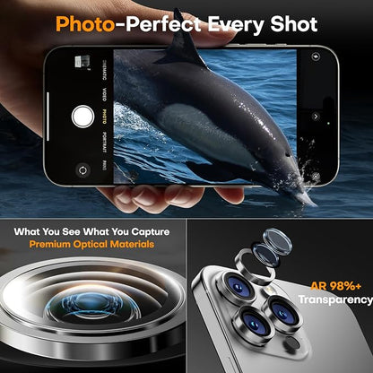 Camera Lens Protector for iPhone 16 Pro Max/16 Pro/15 Pro Max/15 Pro/14 Pro - Image 5