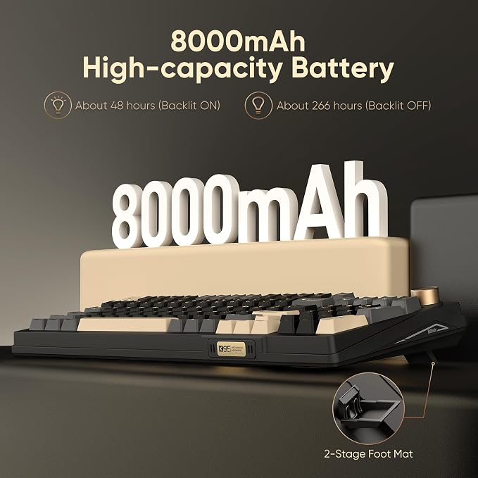 RedThunder K95 Wireless Mechanical Keyboard, TFT Screen & Knob, Tri-Mode - Image 7