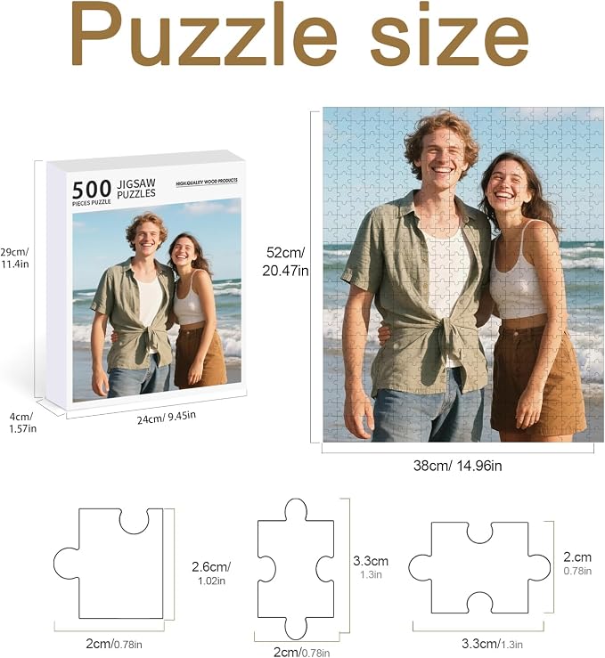 Personalized Photo Puzzle – Custom 500 Piece Jigsaw Puzzle from Your Picture – - Image 3