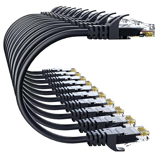 Cat 6 Ethernet Cable 3FT 10Pack, Cat6 Ethernet Patch Cable 10Gbps, High-Speed by 10Gsupxsel