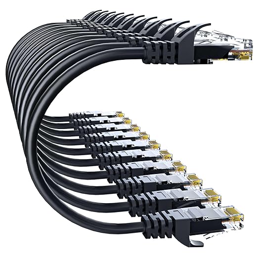 Cat 6 Ethernet Cable 2FT 10Pack, Cat6 Ethernet Patch Cable 10Gbps, High-Speed by 10Gsupxsel