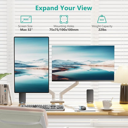 WALI Dual Monitor Stand for 17-32 inch Screens, Dual Monitor Arms for 2 - Image 2