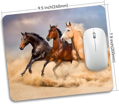 Running Horse in Sand Rectangle Mouse Pad Mat Non-Slip Rubber Base Mousepad - Image 4