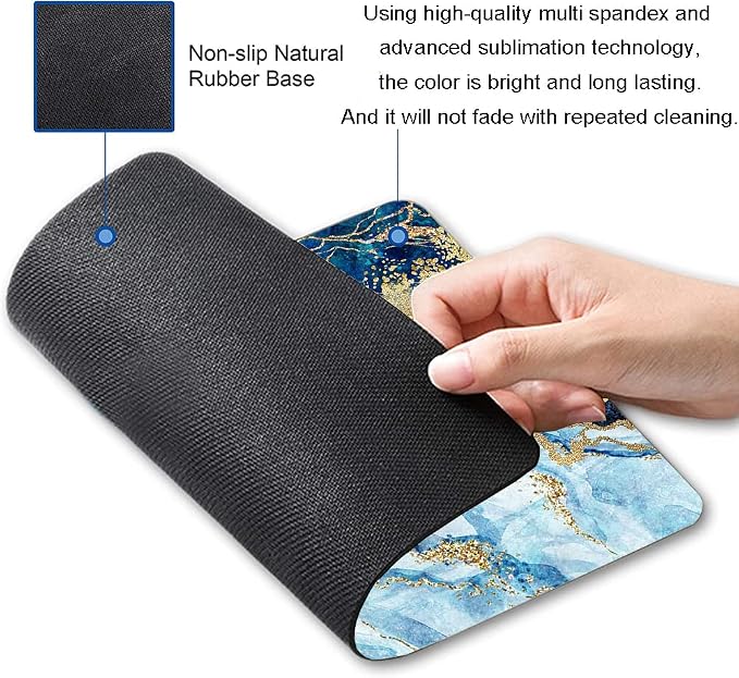 Mouse Pad, Marble Mouse Pad, Premium-Textured Mouse Mat Square Waterproof - Image 2