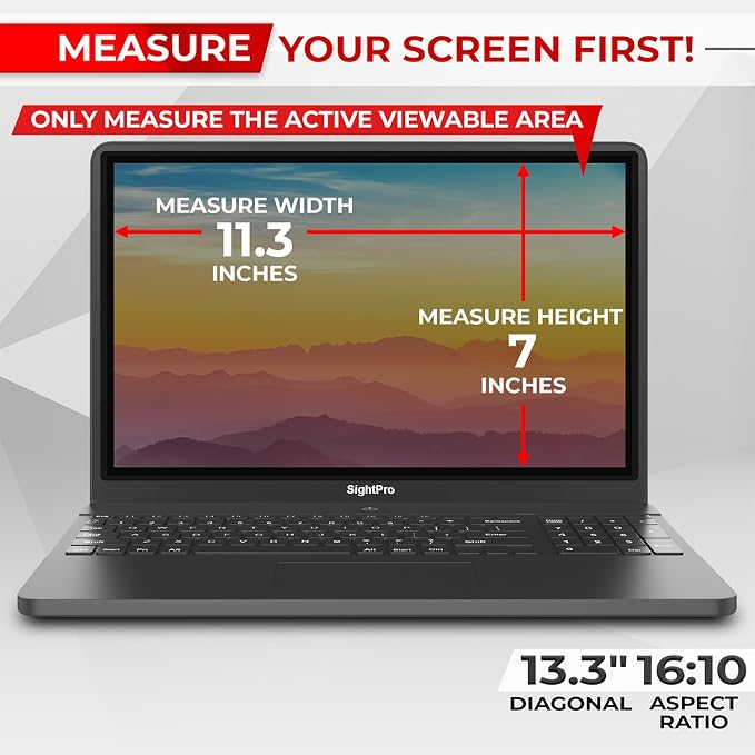 Magnetic Laptop Privacy Screen 13.3 Inch 16:10 - Image 2