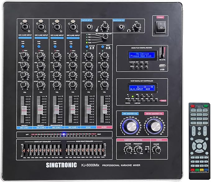 Singtronic KJ-5000Mix Professional Karaoke Console Mixer | HDMI ARC, USB - Image 3