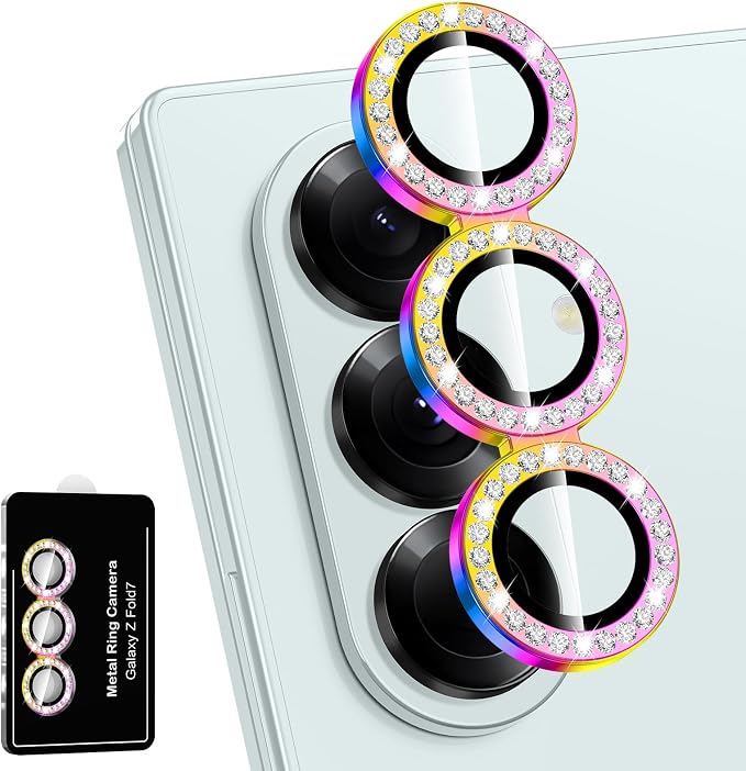for Samsung Galaxy Z Fold 7 Camera Lens Protector, Individual Metal Ring by Btscase
