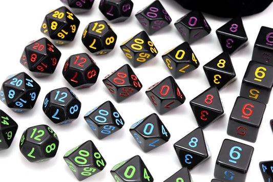 5 Sets New Black Polyhedral Dice - Image 2