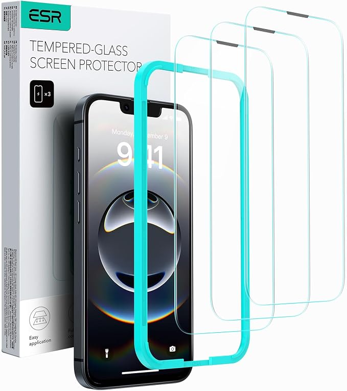 ESR 3 Pack for iPhone 16e/iPhone 14/iPhone 13/iPhone 13 Pro Screen Protector by ESR