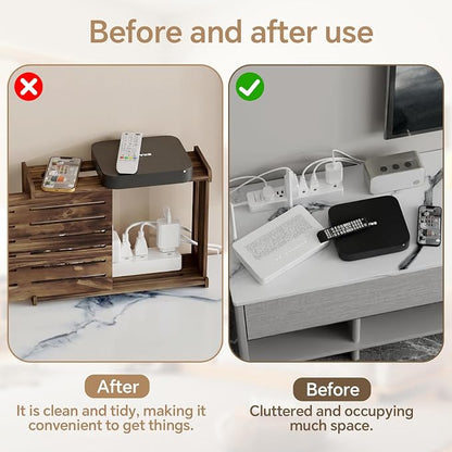 Wooden WiFi Router Storage Box Hider Shelf, Decorative Projector Box Hider Rack - Image 7