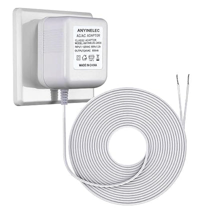24V C Wire Transformer for Ring Nest Ecobee Honeywell Devices | 26.2ft white by Unknown