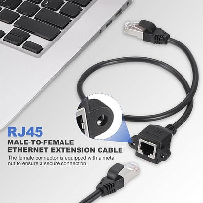 MECCANIXITY Cat5 Ethernet Extension Cable, 9.8Ft RJ45 Male to Female Screw - Image 4