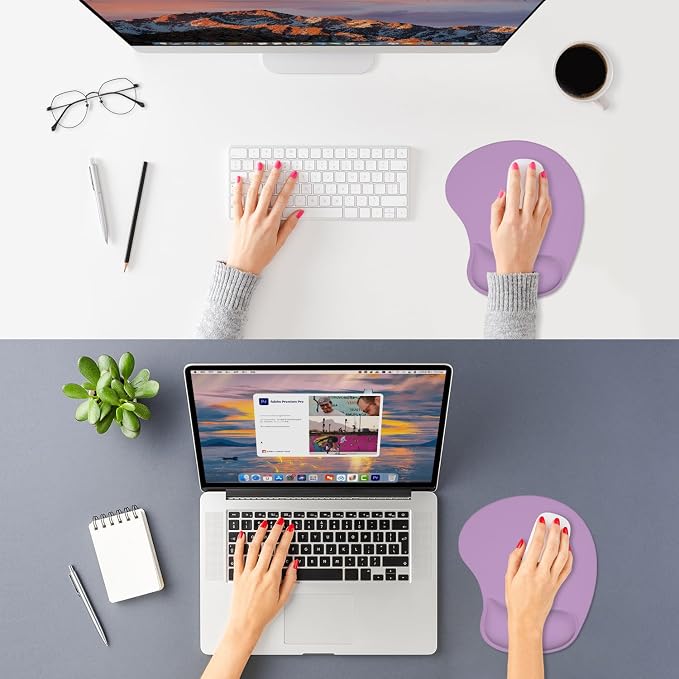 ITNRSIIET Ergonomic Mouse Pad, Cushioned Gel Wrist Rest, Non-Slip Base - Image 2