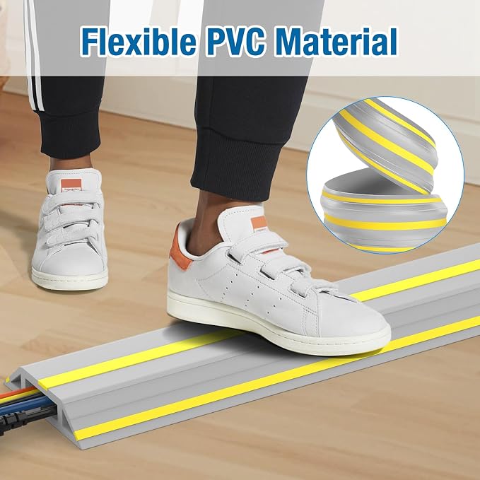 Eapele Floor Cable Cover Protector, Heavy Duty PVC Duct Easy to Unroll - Image 6