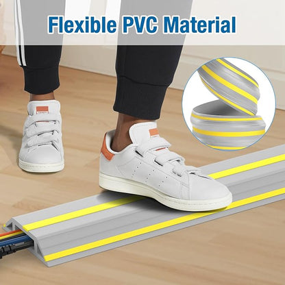 Eapele Floor Cable Cover Protector, Heavy Duty PVC Duct Easy to Unroll - Image 6