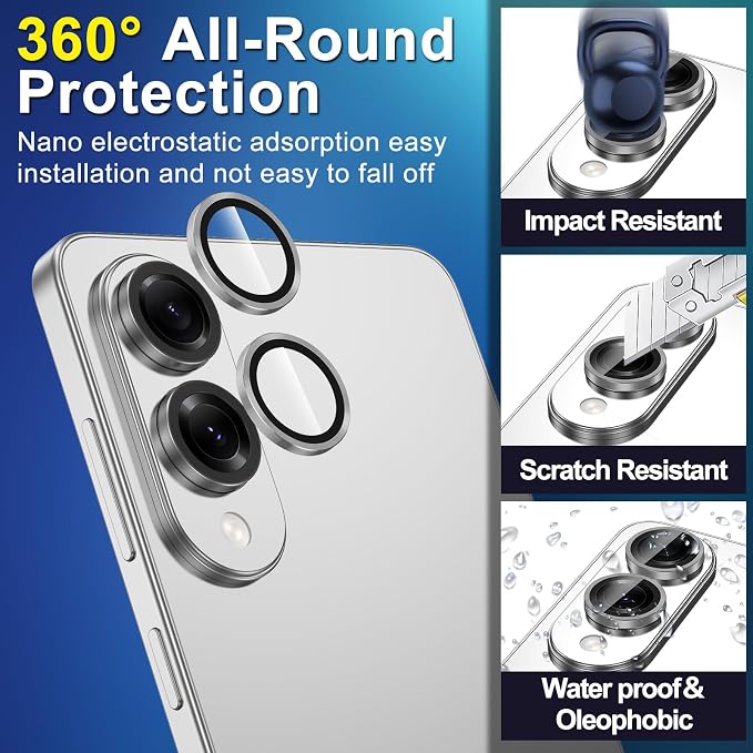 for Samsung Galaxy S25 Edge Camera Lens Protector, Individual Metal Ring - Image 3