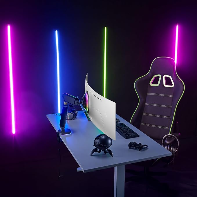 AVLT Single 27”-45” RGB Gaming Monitor Arm Desk Mount Built-in 20 Lighting - Image 5