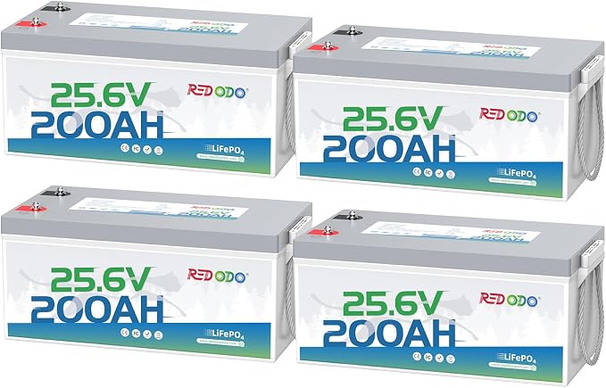 Redodo 24V 200Ah LiFePO4 Lithium Battery, Built in 200A BMS, Max. 5120Wh Energy by PrimeDayRedodoSaveup55