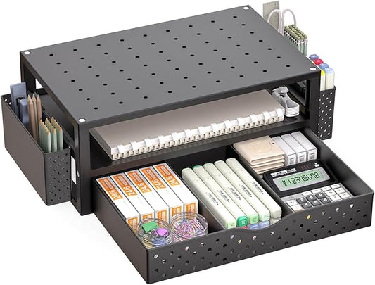 WALI Monitor Stand Riser with Drawer and 2 Pen Holders, Desk Organizers and by WALI