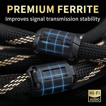 12 AWG Audiophile HiFi Speaker Audio Cable–4N OFC Core, 24K Gold-Plated Banana - Image 3