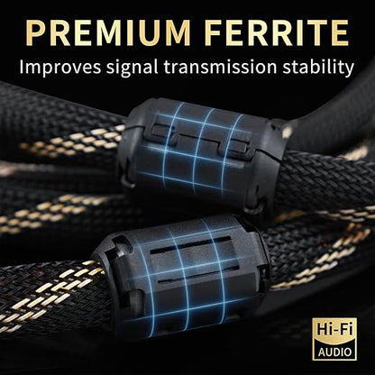 9 AWG Audiophile HiFi Speaker Audio Cable–4N OFC Core, 24K Gold-Plated Banana - Image 3