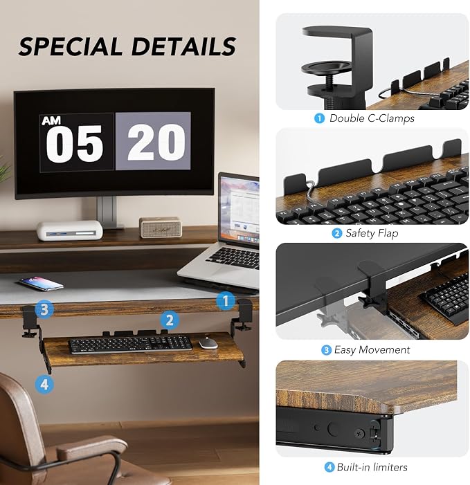 AX WABER Keyboard Tray Under Desk Pull Out - Image 8