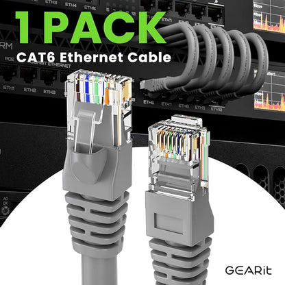 GEARit Cat 6 Ethernet Cable Cat6 Network Patch, Snagless Cord, Internet - Image 2
