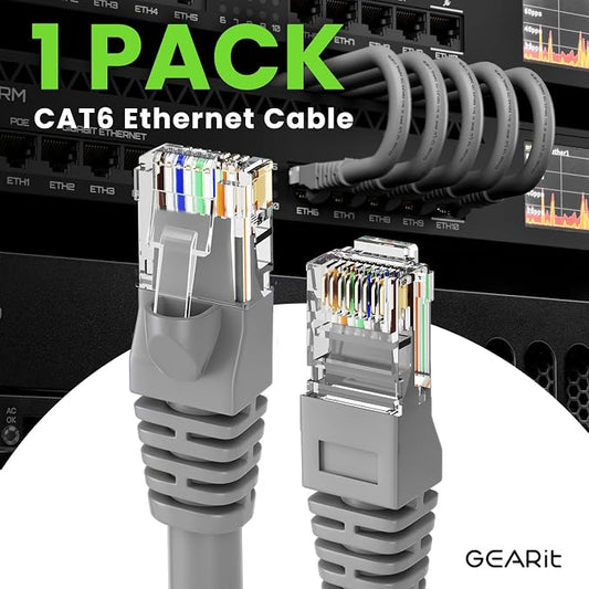 GEARit Cat 6 Ethernet Cable Cat6 Network Patch, Snagless Cord, Internet - Image 2