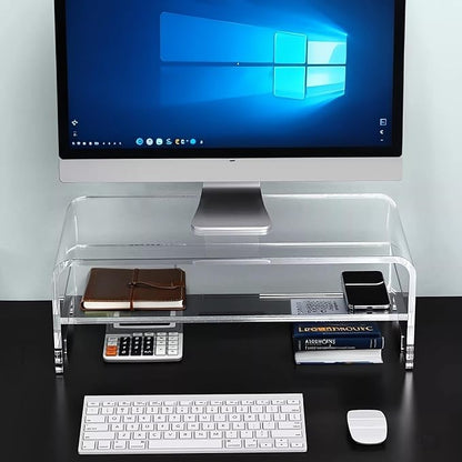 Acrylic Monitor Stand, 2 Tier Computer Monitor Stand Riser，20 inch Acrylic - Image 4