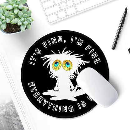 ITNRSIIET Round Mouse Pad with Stitched Edge Premium-Textured Waterproof - Image 6