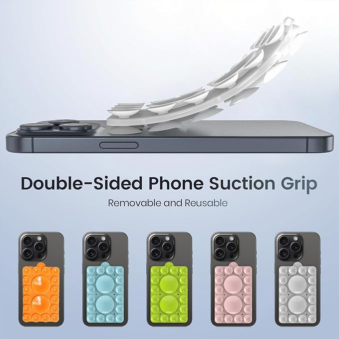 ZYCCER Double Sided Silicone Suction Phone Holder Mount, Compatible - Image 6